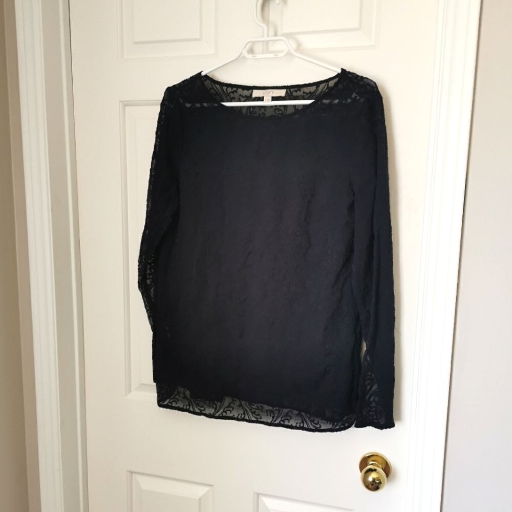 Ann Taylor Loft long sleeve blouse size M